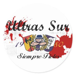 ULTRASSUR ultras sur  Real Madrid Classic Round Sticker