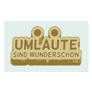 Umlaute sind wunderschön Geman Language UMLAUT Rectangular Sticker