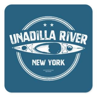Unadilla River New York Kayak Square Sticker
