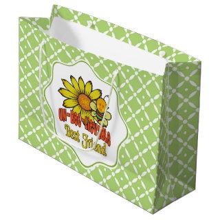 Unbelievable Best Friend Sunflowers and Bees Large Gift Bag