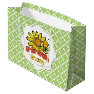 Unbelievable Grammy Sunflowers and Bees Large Gift Bag