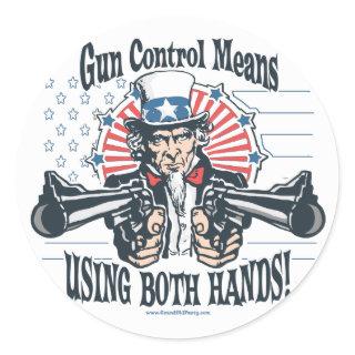 Uncle Sam Gun Control Sticker