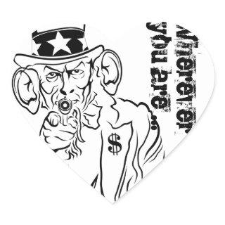 Uncle Sam Heart Sticker