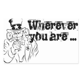 Uncle Sam Rectangular Sticker
