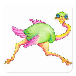 Uncommon Ostrich Square Sticker