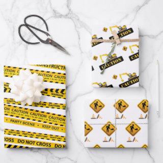 Under Construction Caution Sign Pattern Gifts  Sheets