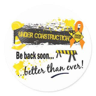 Under Construction Leukemia Classic Round Sticker