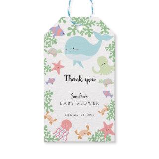 Under the Sea Baby Shower Cute Pastel Thank you Gift Tags