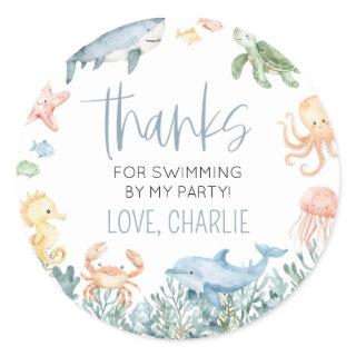 Under the Sea Birthday Favor Stickers