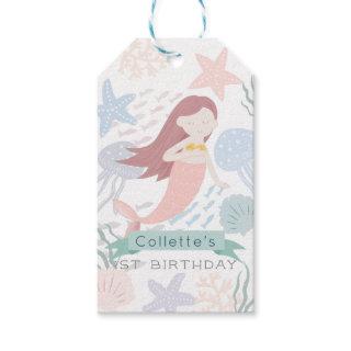 Under the Sea Mermaid Sea Green Birthday Gift Tags