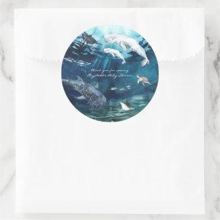 Under the Sea | Ocean Baby Shower Classic Round Sticker
