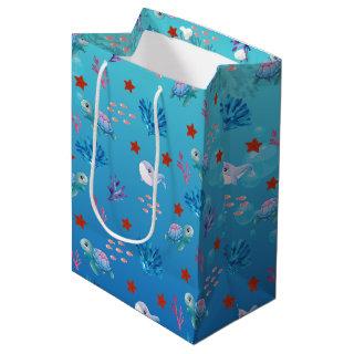 Under the Sea Ocean Sea Creatures Medium Gift Bag