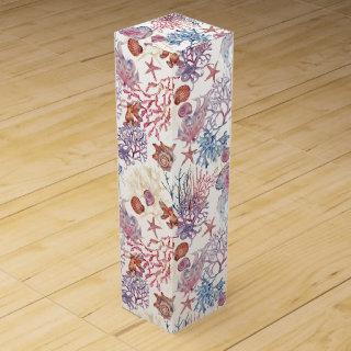 Underwater Watercolor Composition Series Design 3  Wine Box