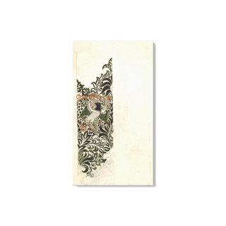 Unfinished 'Bird and Vine' wood block design for w Canvas Print
