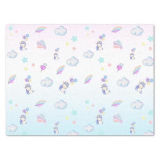 Unicorn balloon rainbow gradient  birthday party  tissue paper