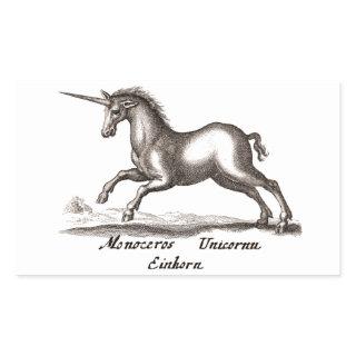 Unicorn Classic Running Magic Woodland Creature Rectangular Sticker