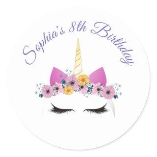 Unicorn Face Sticker for children, Customizable