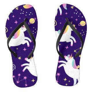 Unicorn Fan Club pattern   Flip Flops