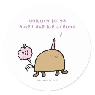 Unicorn farts smell like ice cream Sticker
