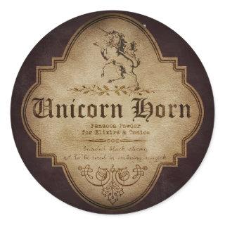Unicorn Horn Apothecary Classic Round Sticker