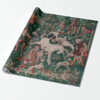 Unicorn Hunt Medieval Art - Unicorn Defends Himsel