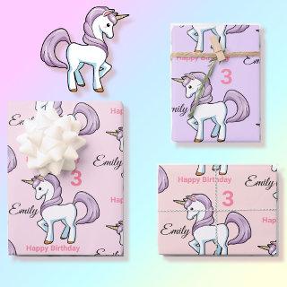 Unicorn Little Girl's Birthday Party Gift  Sheets