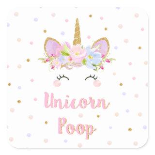 Unicorn Poop Sticker Birthday Party Favor Labels