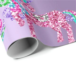 Unicorn Sparkly Glitter Pink Fairly VIP Purple