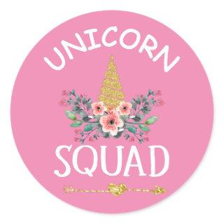 Unicorn Squad  Classic Round Sticker