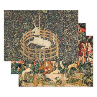 Unicorn Tapestries Captivity Medieval Tapestry  Sheets