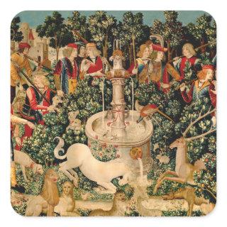 Unicorn Tapestries Found Legend Mythical Square Sticker