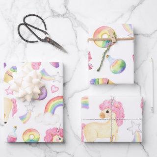 Unicorn  Flat Sheet Set of 3