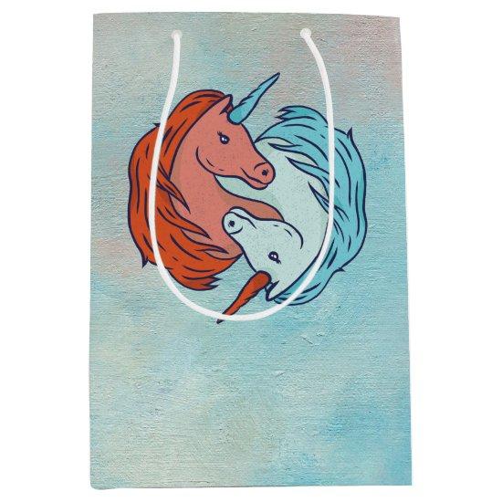 Unicorn Yin Yang Medium Gift Bag