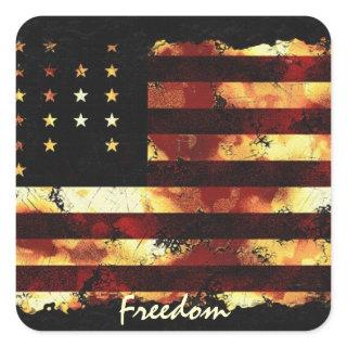 Union Flag, Civil War, Stars and Stripes, USA Square Sticker