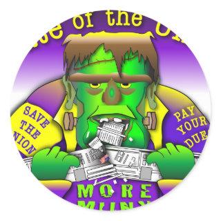 Union Frankenstein Classic Round Sticker