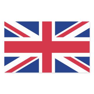 Union Jack flag of the UK - Authentic version Rectangular Sticker