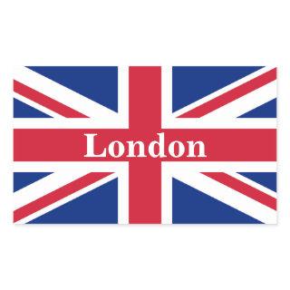 Union Jack London ~ British Flag Rectangular Sticker