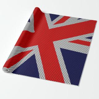 Union Jack on Carbon Fiber Style Print