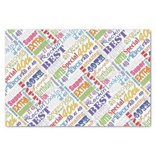 Unique And Special 40th Birthday Party Gifts Tissue Paper