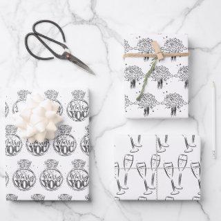 Unique Black & White Bridal | Wedding Shower  Sheets