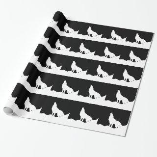 Unique Black & White Pop Art Wolf Silhouette