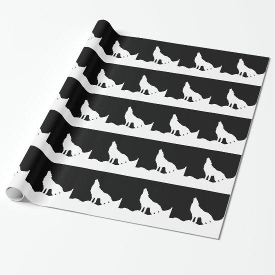 Unique Black & White Pop Art Wolf Silhouette