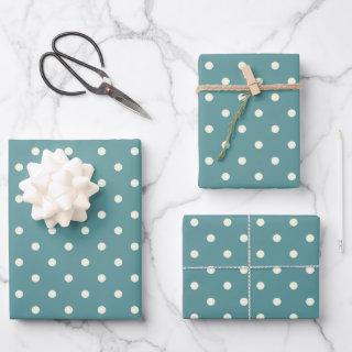 Unique Calcite Deep Blue & White Polka Dot Pattern  Sheets