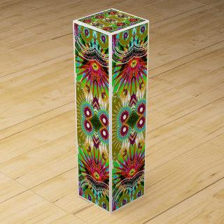 Unique Colorful Jewel Graphics USA Wine Gift Box