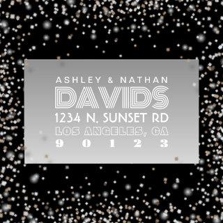 Unique Creative Grey Ombre Return Address Rectangular Sticker