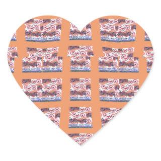 Unique Elegant Heart-Patterned Artwork for All Age Heart Sticker