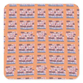 Unique Elegant Heart-Patterned Artwork for All Age Square Sticker