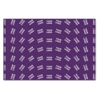 Unique Logo or Any Uploaded Image Pattern | Purple Tissue Paper