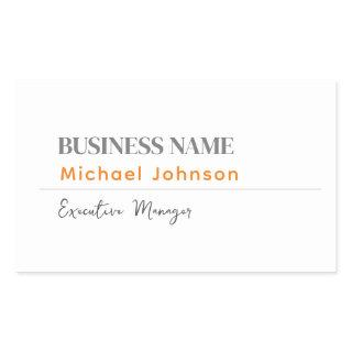 Unique modern professional minimalist profile rectangular sticker