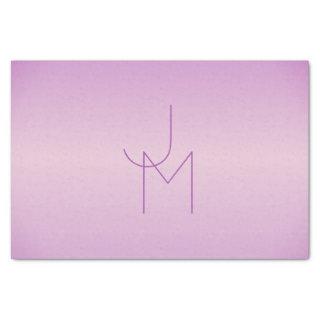 Unique Overlapping Monogram | Soft Lavender Pink Tissue Paper